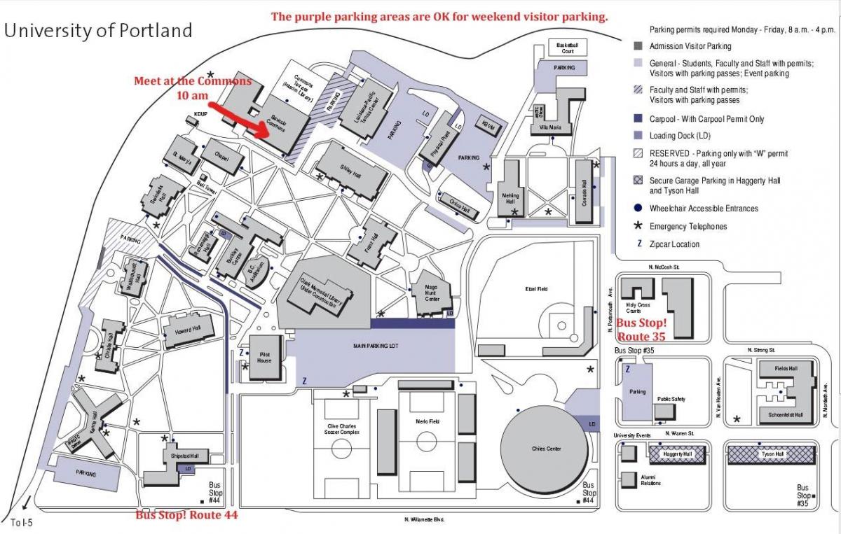 地図の大学ポートランド