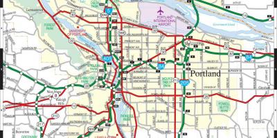 ポートランドオレゴン-メトロの地図