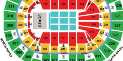 モンセンターコンサート座席の地図